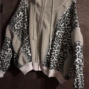 Leopard Print Patchwork Jacket